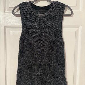 Topshop Black and Silver Knit Sweater